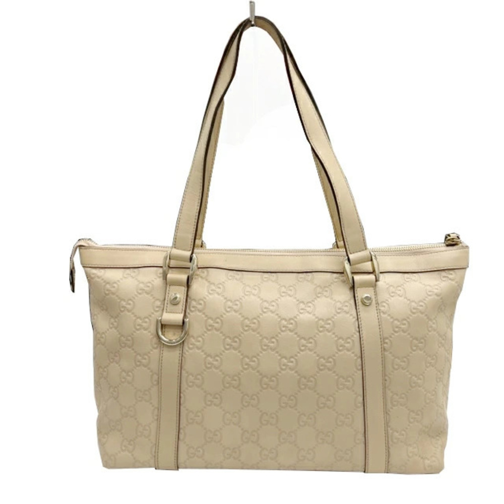 Gucci Tote Bag Abbey GG Supreme Leather Beige Handbag